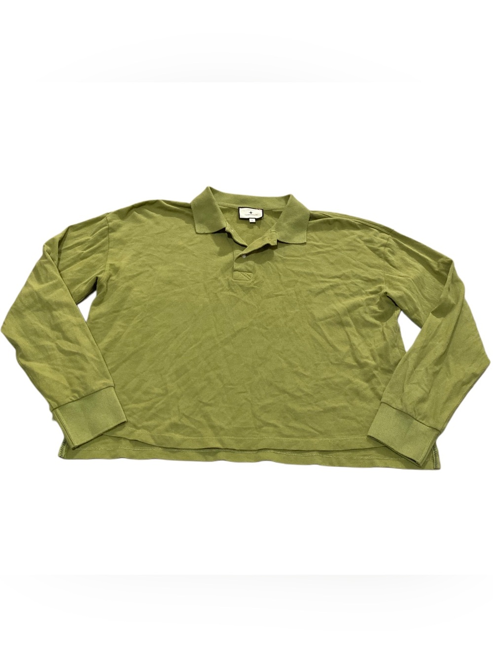 Tuckernuck Women's SZ L Winetasting Long Sleeve Pique Holmes Boyfriend Polo $128